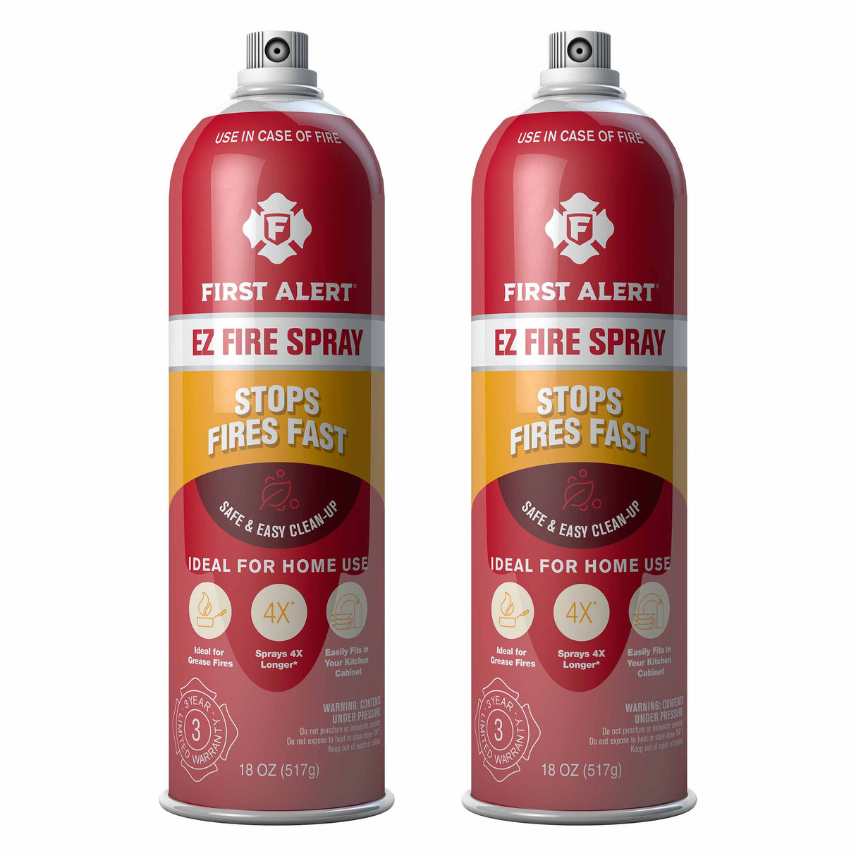 First Alert EZ Fire Spray - 2 Pack - Front View