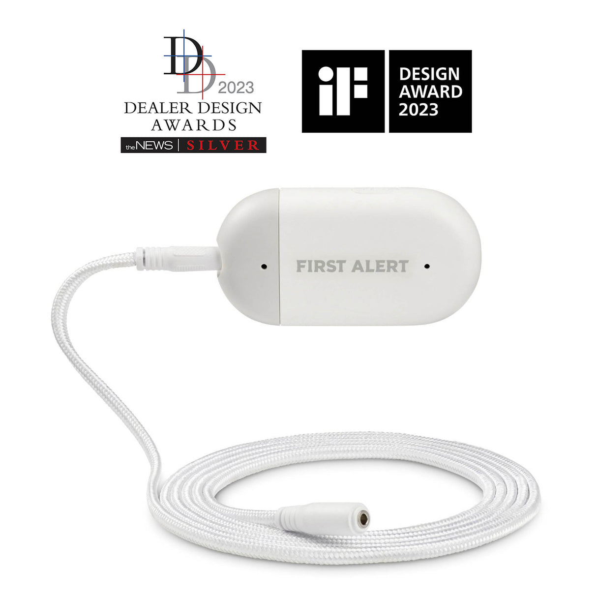 First Alert Water Leak Detector, winner of 2023 iF, Dealer Design Awards for design and innovation.