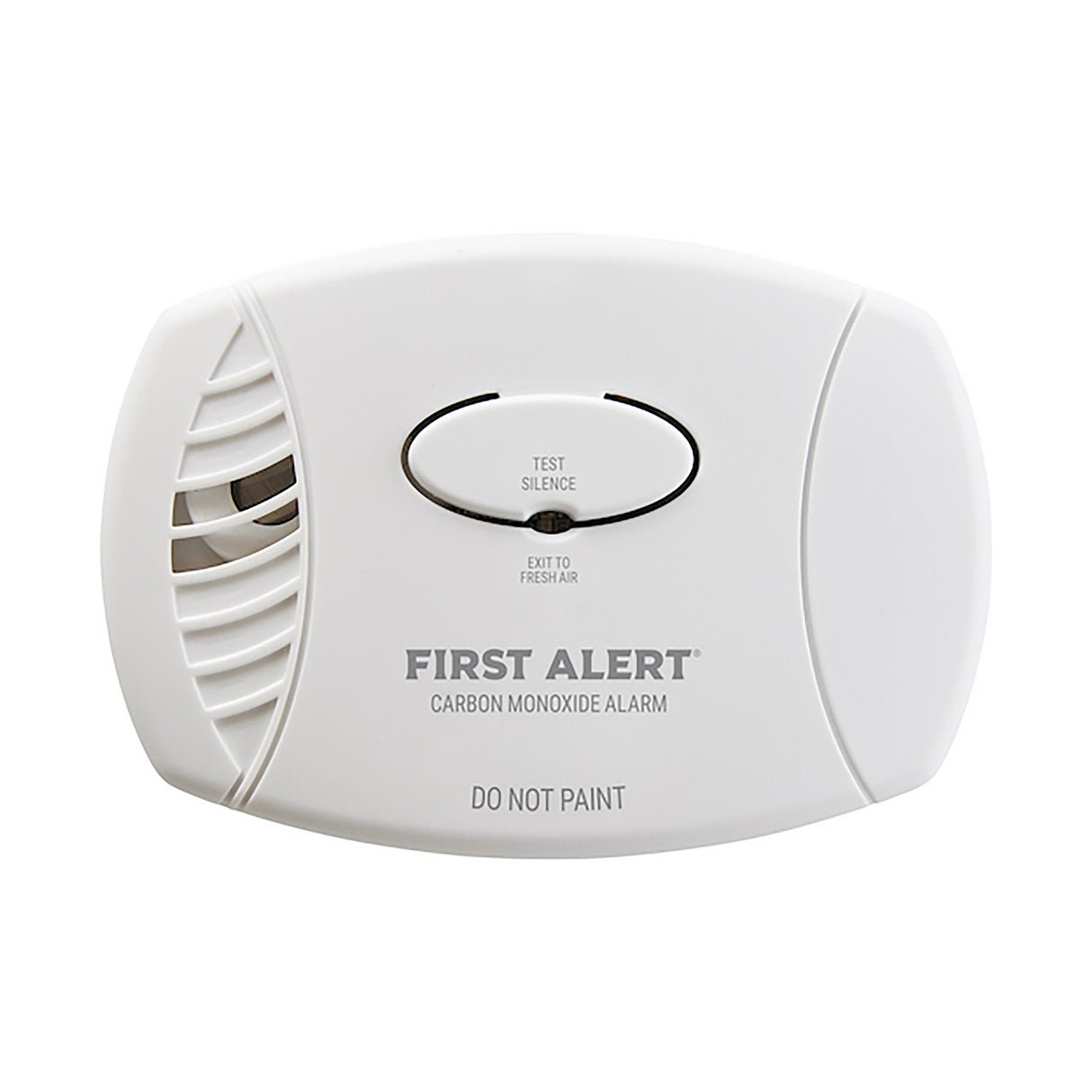Front facing white CO3-P01 plug-in CO Alarm