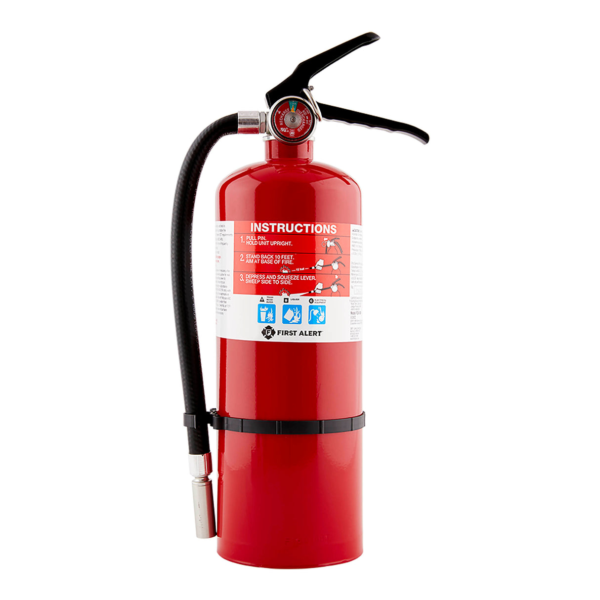 Red Fire Extinguisher front view