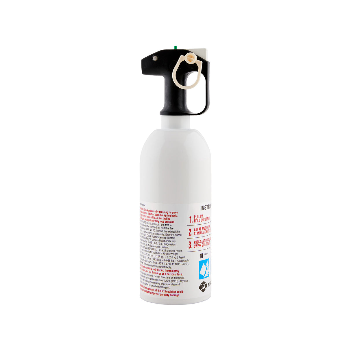 White Fire Extinguisher side view
