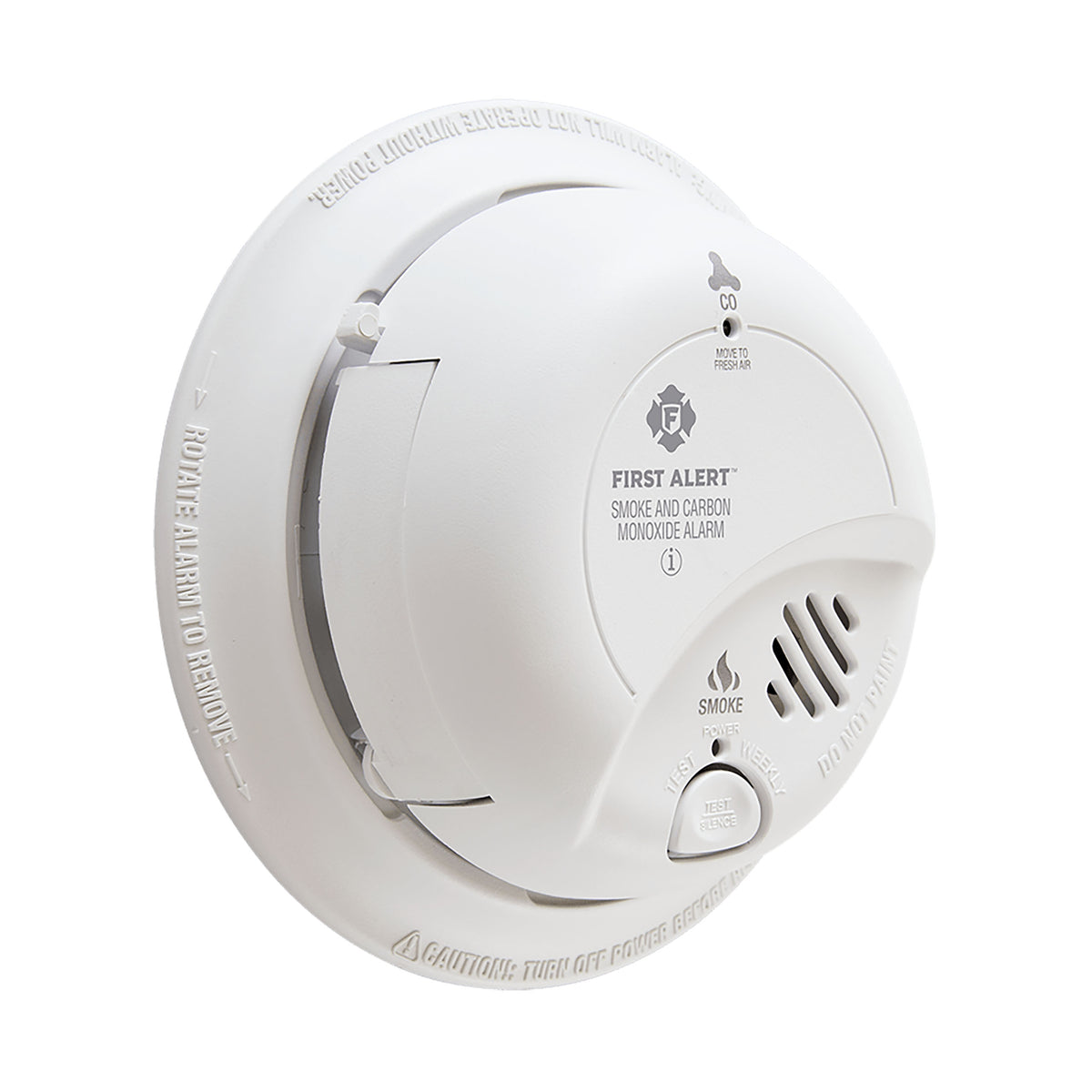 SCO2 Battery Operated Combination Smoke and Carbon Monoxide Alarm - Angle