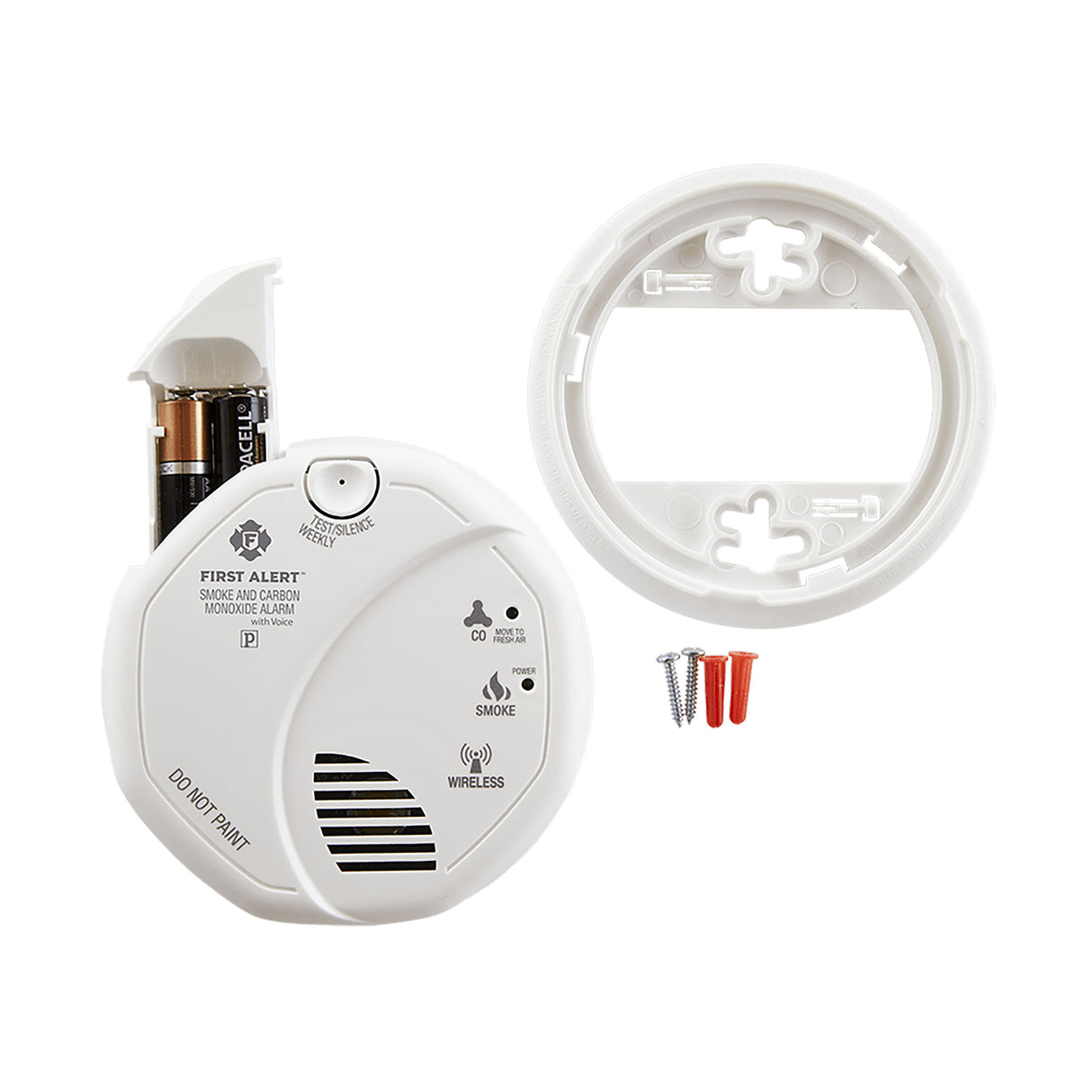 SCO501CN-3ST Wireless Interconnected Photoelectric Smoke and Carbon Monoxide Combo Alarm - Complete pack