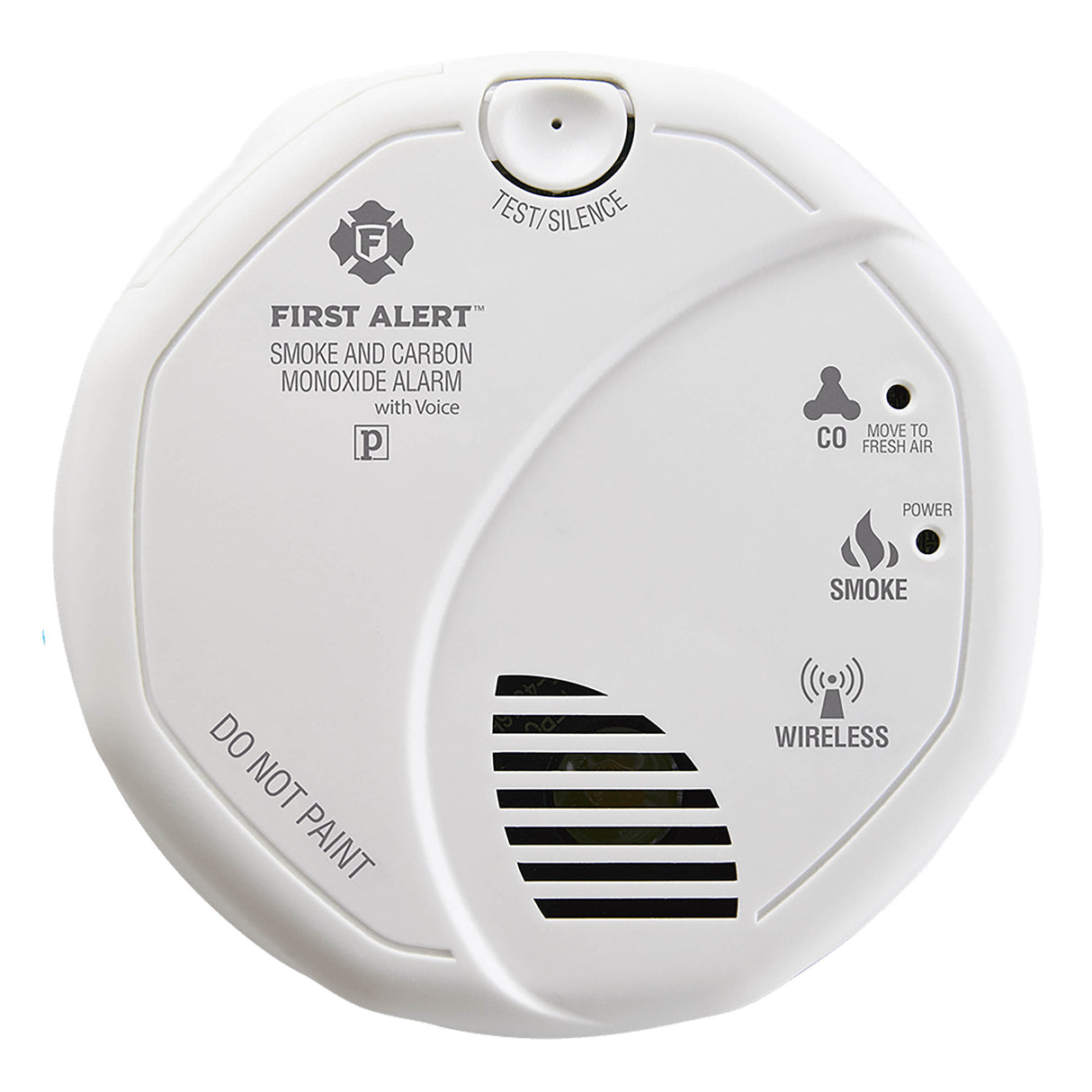 SCO500 Wireless Interconnected Combo Smoke and CO Alarm with Voice Alerts - Front