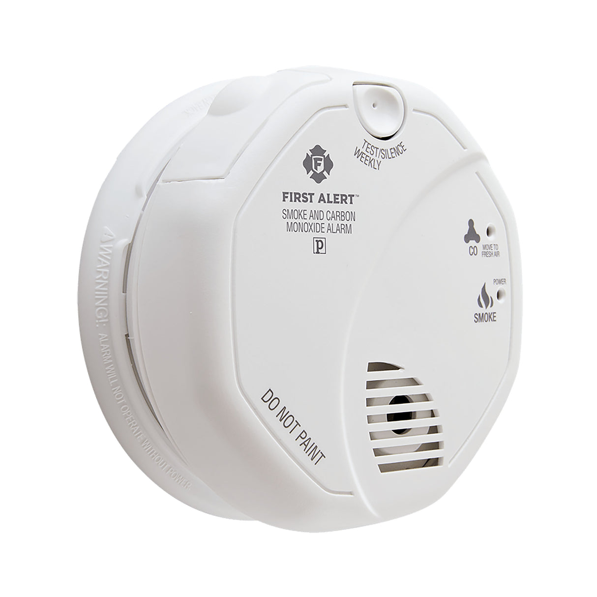 SCO5CN Combination Smoke and Carbon Monoxide Alarm Battery Operated - At an Angle