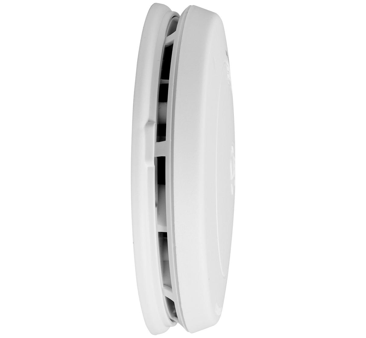 Low profile smoke alarm with replaceable battery