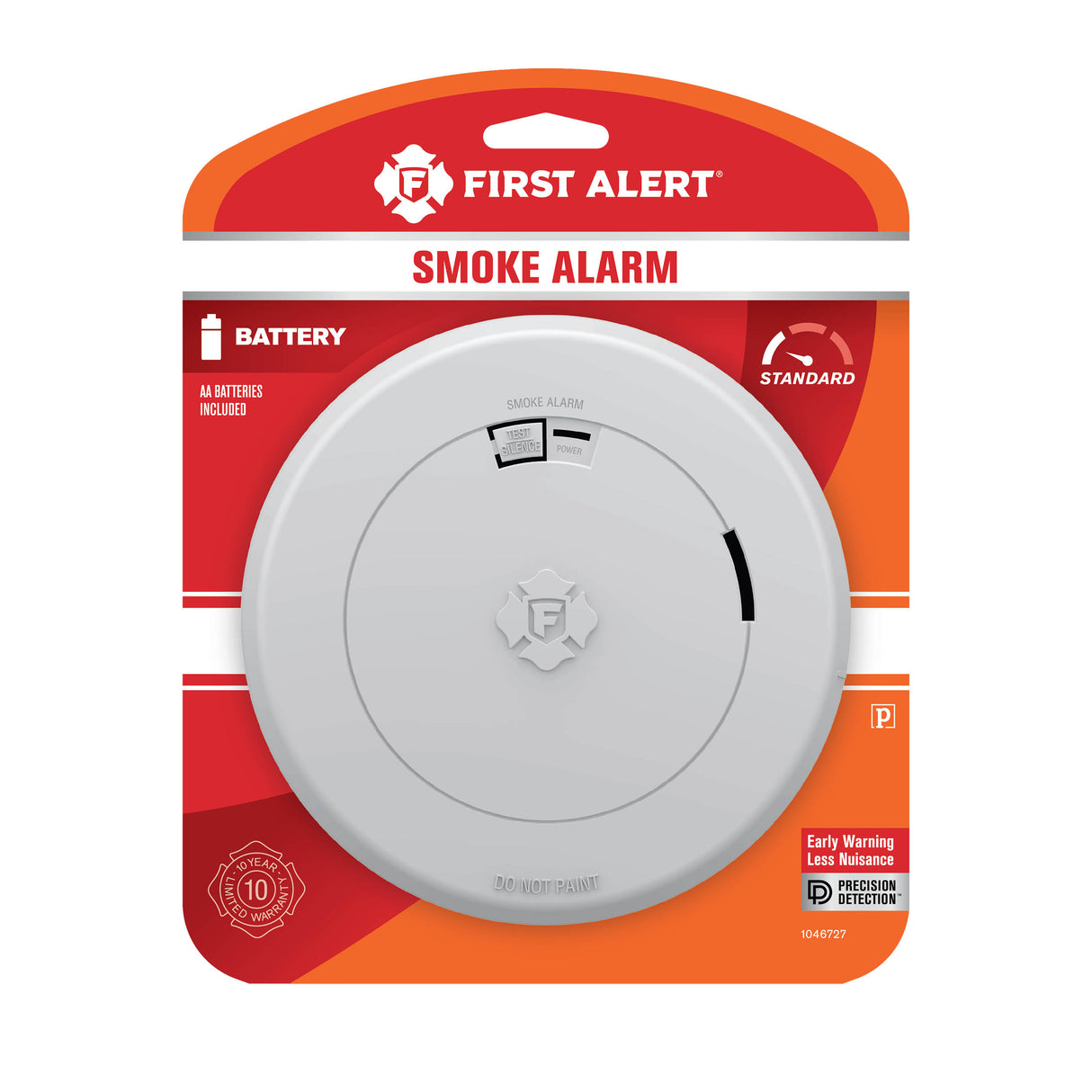 Battery-Operated Smoke Alarm with Slim Profile Design