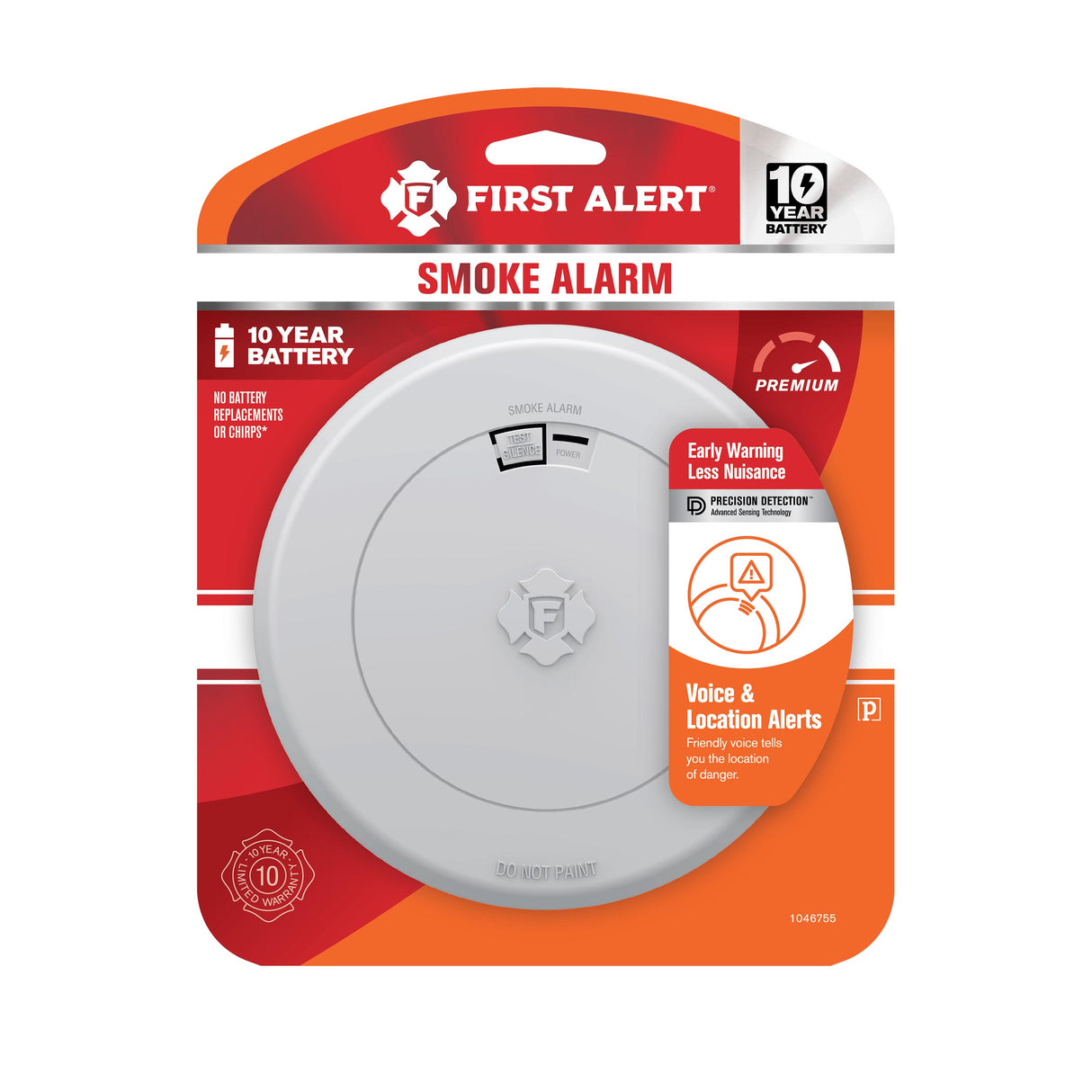 Smoke Alarm front view in package