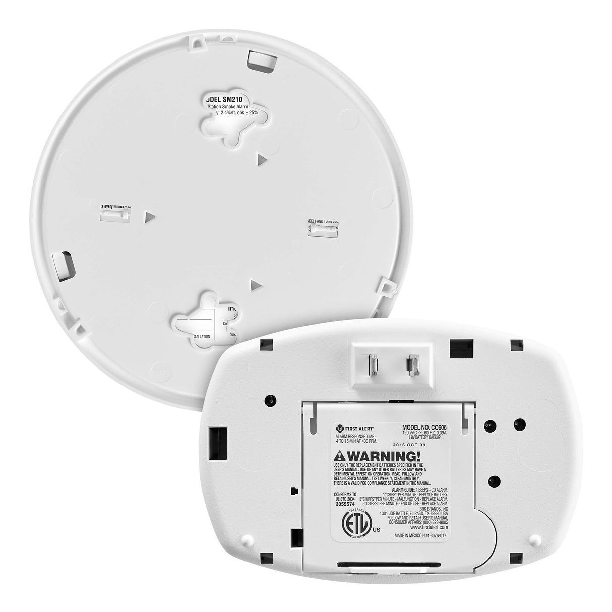 10-Year Battery Smoke Alarm and Plug-In CO Alarm Value Pack