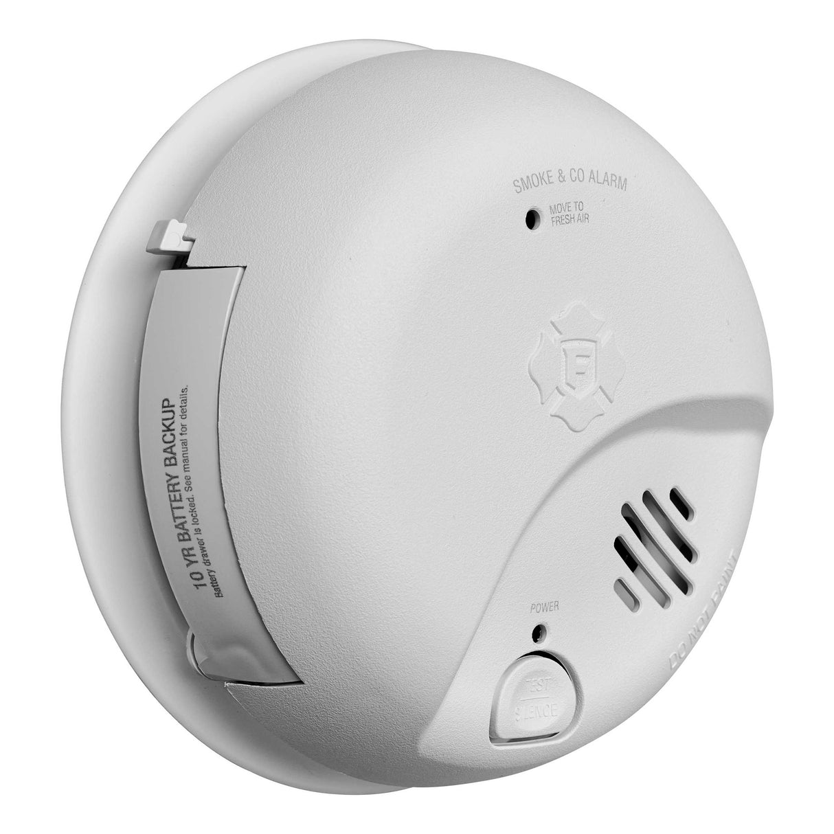 Smoke and CO Alarm at an angle