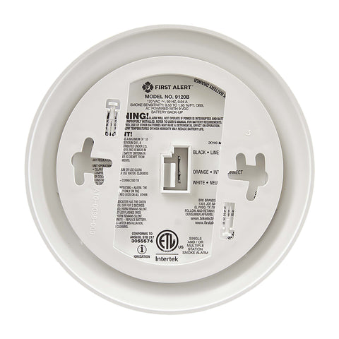 Hardwired Ionization Smoke Alarm with Battery Backup