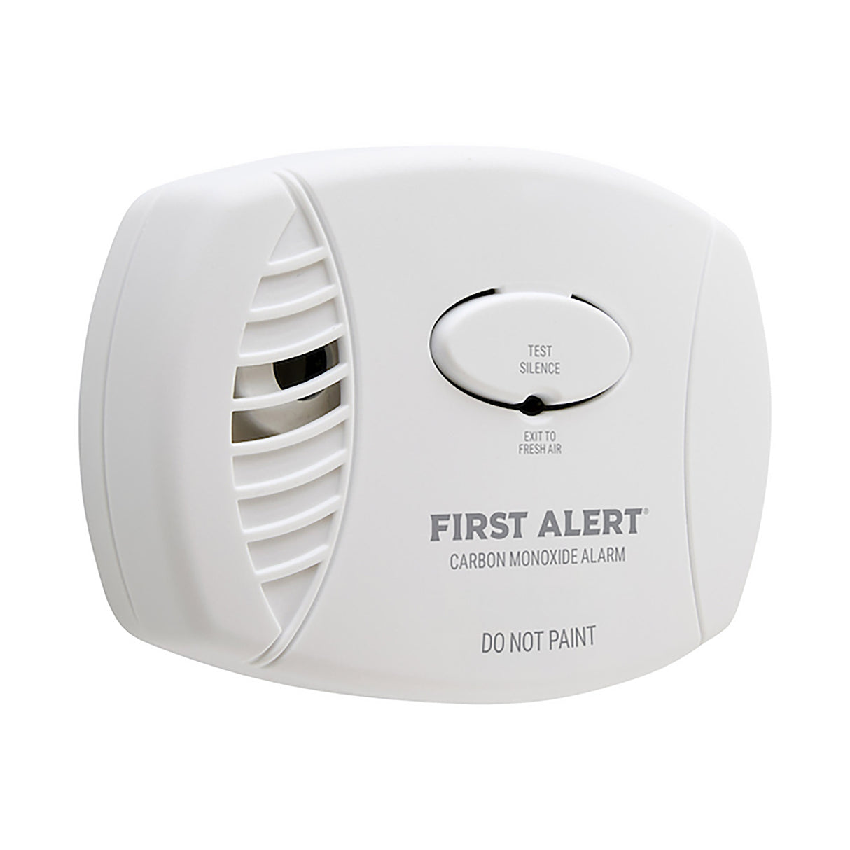 Facing right white CO3-P01 plug-in CO alarm