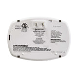 CO600 Plug-In Carbon Monoxide Alarm - Back