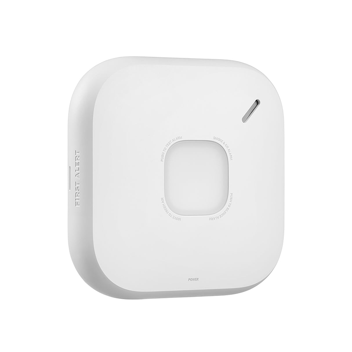 Smart Smoke and CO Alarm at an angle