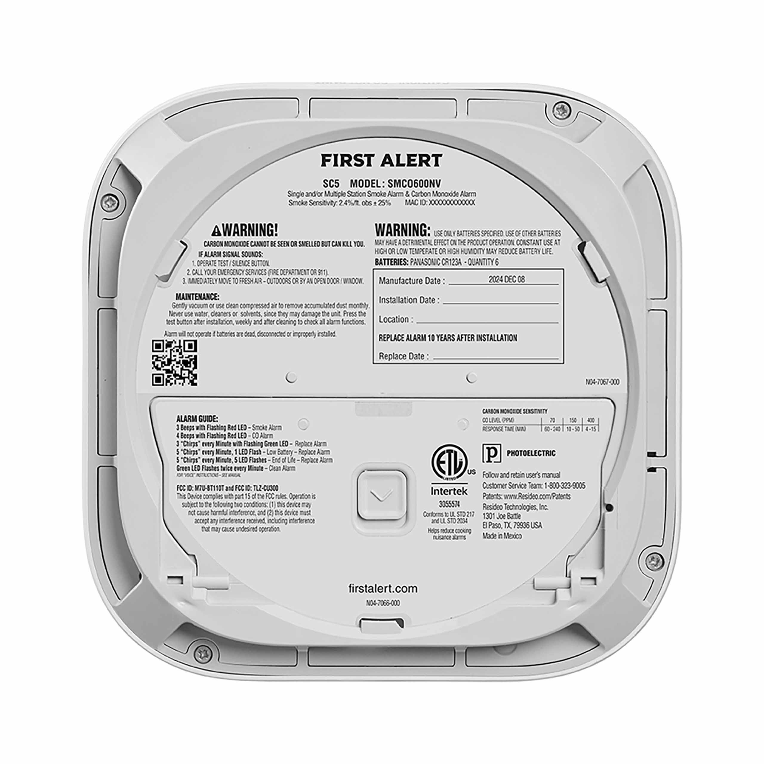 First Alert SC5 Smoke & Carbon Monoxide Alarm - Thumbnail 2