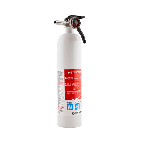 ProdImg;FE1A10GR-M;Marine1_FE1A10GR_angle-c2-6.jpg;White Fire Extinguisher at an angle