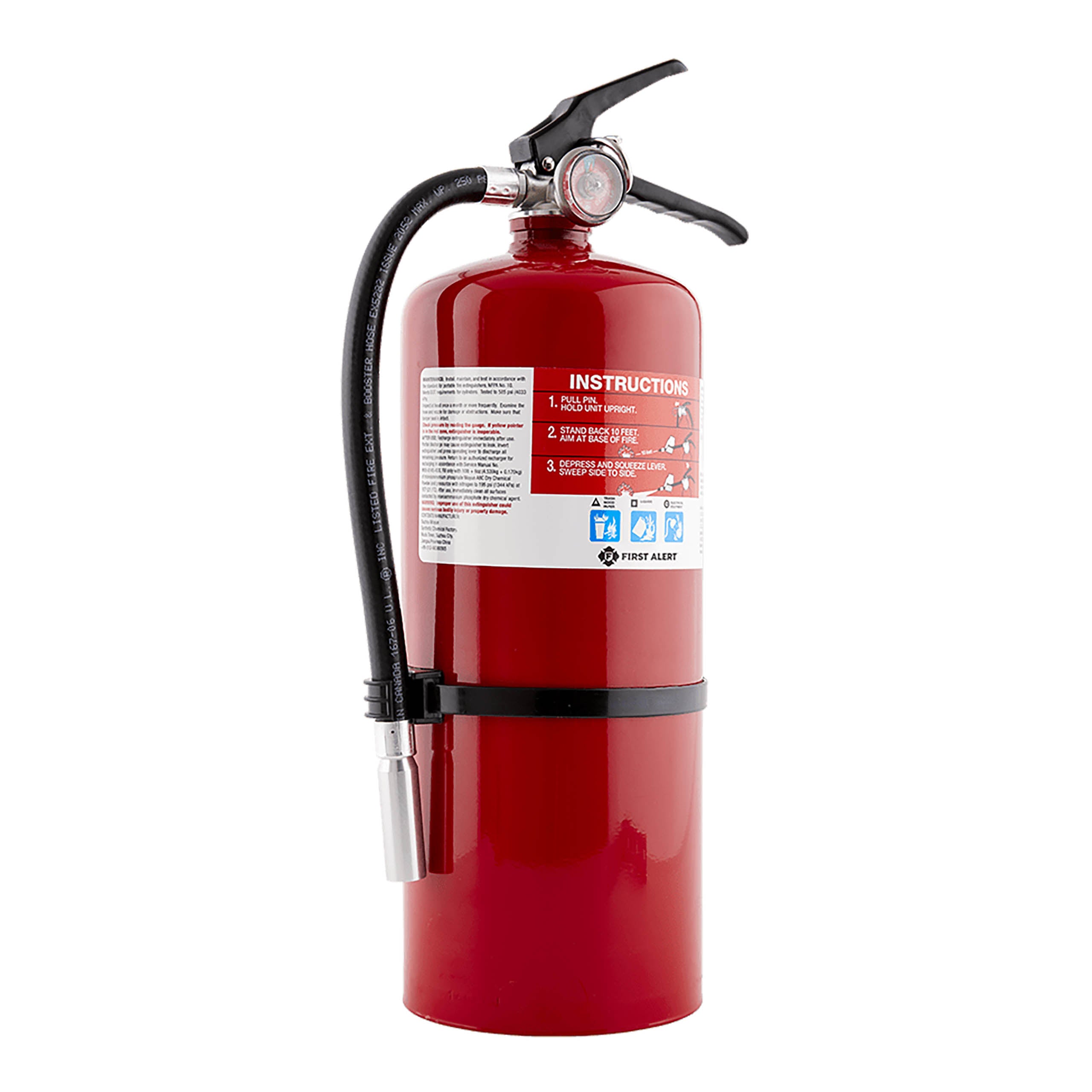 Rechargeable Commercial Fire Extinguisher UL rated 4-A:60-B:C | PRO10