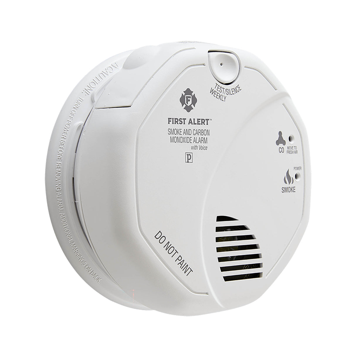 SC7010BV Hardwired Smoke and Carbon Monoxide Alarm with Voice Location - At an Angle