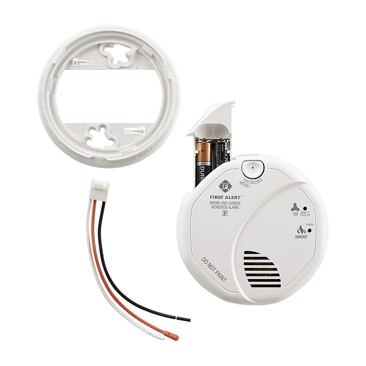 SC7010B Hardwired Combination Photoelectric Smoke and Carbon Monoxide Alarm - Complete pack