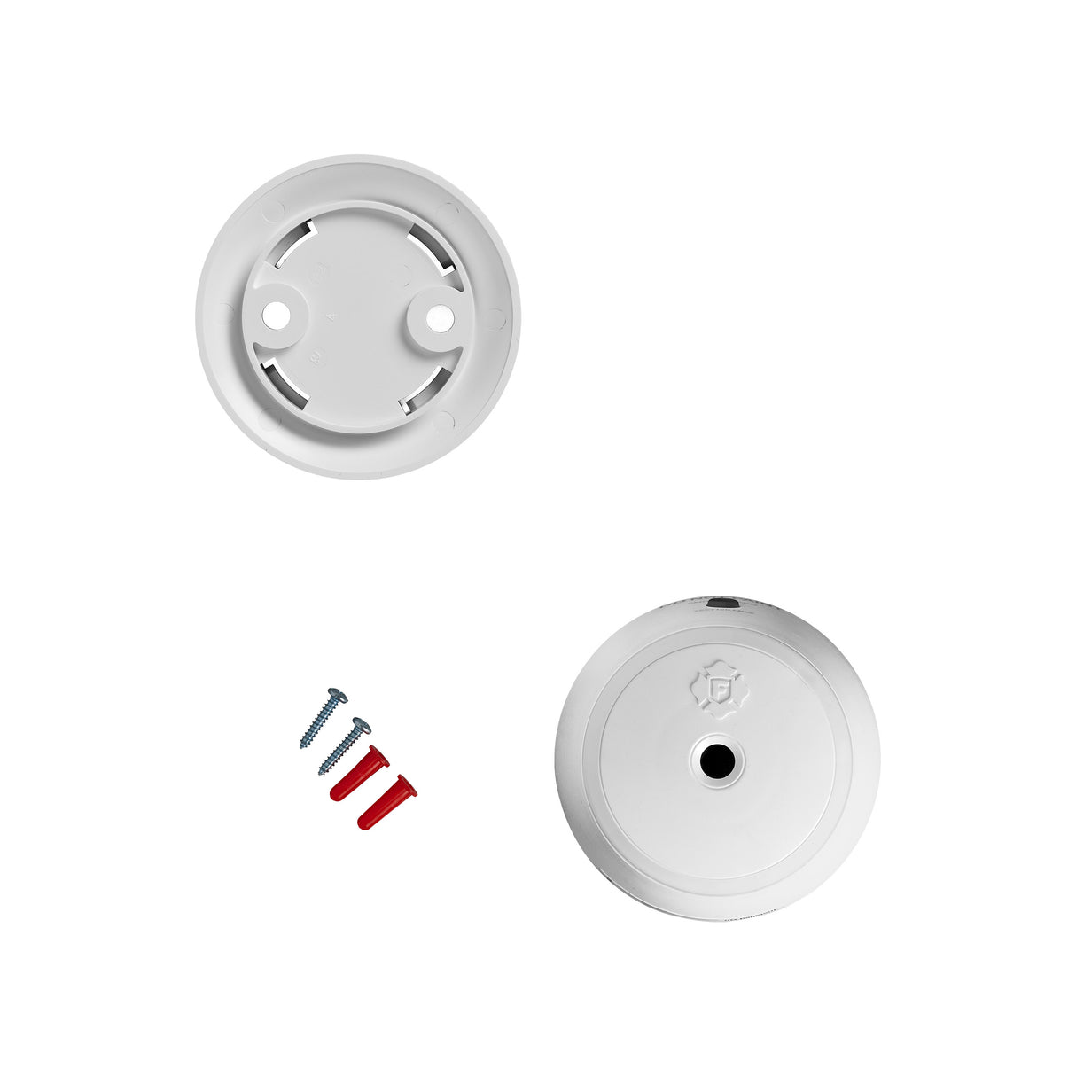 Micro Smoke Alarm with Mounting plate, screws and anchors