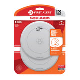 Smoke Alarm front view in package 2 pack